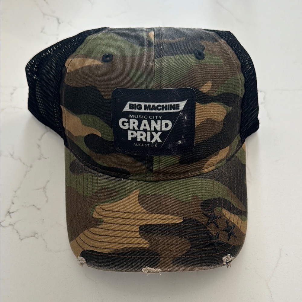 Camo Grand Prix Trucker Cap